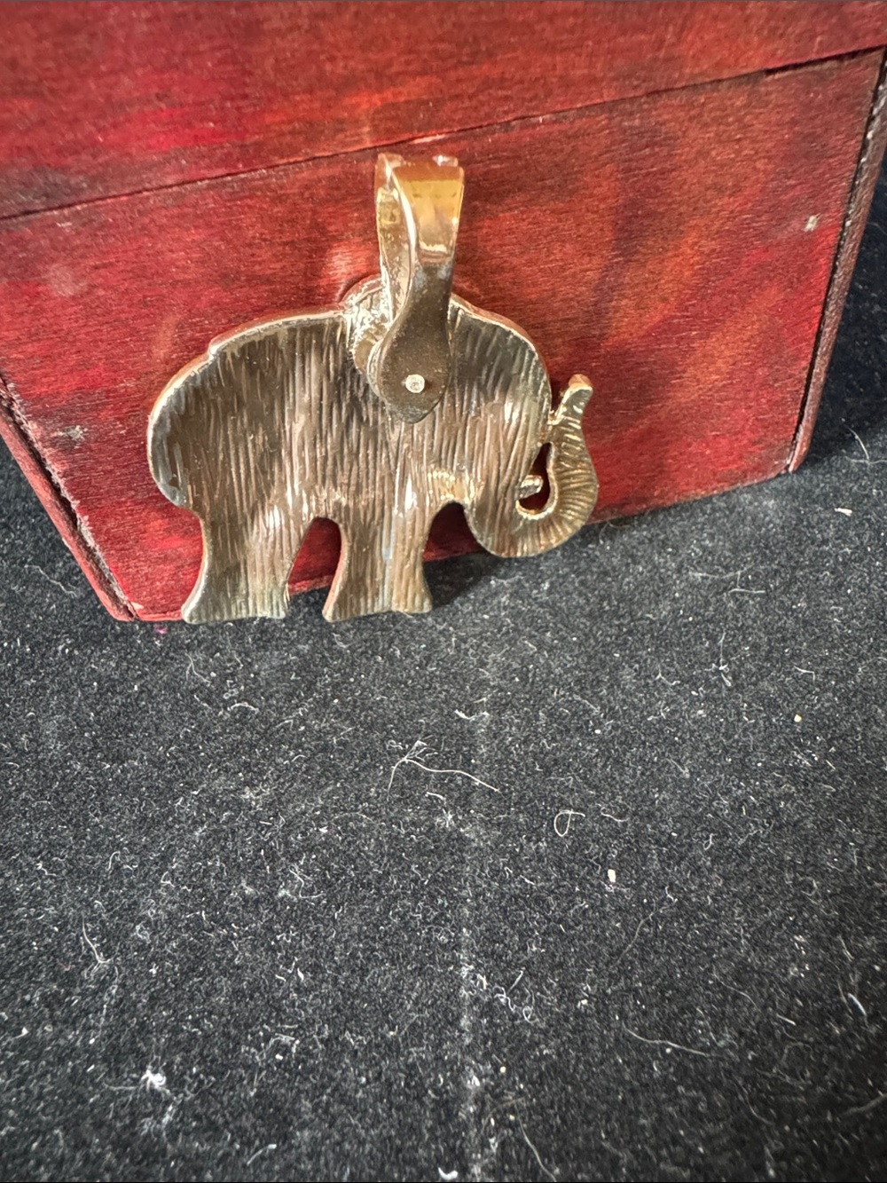 Colorful Enamel Elephant Pendant - Multicolor Home Accent wearable art - Picture 3 of 4